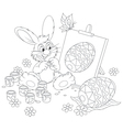 easter bunny artist vector image