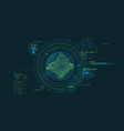 futuristic hud interface for planetary geological vector image