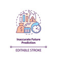 inaccurate future prediction concept icon vector image vector image