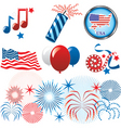 july 4th icons vector image vector image