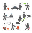 air terminal icons vector image vector image