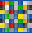 cargo containers doors pattern multicolored vector image