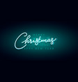 merry christmas and happy new year neon sign xmas vector image vector image
