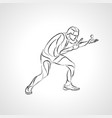 table tennis male player with racket overhead eps vector image