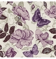 vintage seamless floral pattern vector image