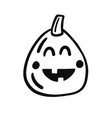 halloween pumpkin with face shape element vector image vector image
