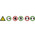 no entry coronavirus warning please wear face m vector image vector image
