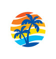 summer holiday - concept business logo vector image