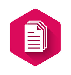 White document icon isolated on transparent Vector Image