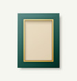 3d realistic green and golden decorative vector image