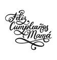 feliz cumpleanos mama happy birthday mom lettering vector image vector image