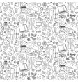 hand drawn home seamless pattern repeat vector image vector image