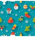 merry christmas and happy new year seamless vector image