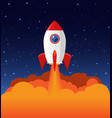 rocket launch product business concept vector image vector image