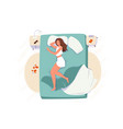 sleep woman background sleeping girl vector image