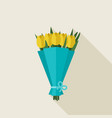 bouquet of tulips vector image