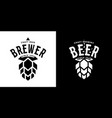 modern craft beer drink isolated logo sign vector image