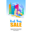 banner advertising sale best tour vector image vector image
