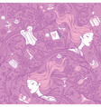 feminine floral seamless pattern vector image vector image