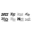 set 2022 happy new year vector image vector image
