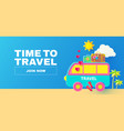 summer vacation journey travel concept driving vector image