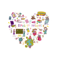 back to school set - for design and scrapbook vector image vector image