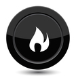 button with fire vector image
