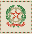 coat arms italian republic vector image