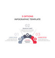 infographic template with 3 options vector image