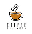 line art coffee cafe logo design inspiration vector image vector image