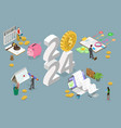 3d isometric flat conceptual vector image