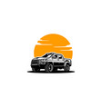 adventure pick up truck logo vector image vector image