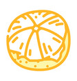 peeled mandarin color icon vector image vector image