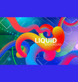 3d liquid color background design fluid gradient vector image vector image