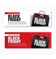 black friday sale shopping bag cover and web vector image