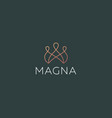 elegant abstract crown logo luxury royal king vector image