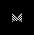 letter m line logo design creative vector image