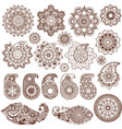 mandalas and paisley in mehndi style vector image