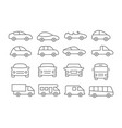 car line icons vector image