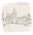 charles bridge vector image vector image