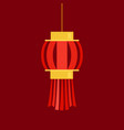 chinese paper lantern circular shape hang vector image