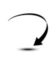 curved arrow icon isolated on white background vector image vector image
