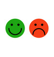 emoji face simple feedback joyful happy green vector image vector image