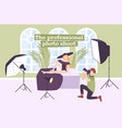 professional photo studio composition vector image