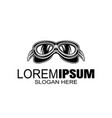 bikers helmet goggles logo design template vector image