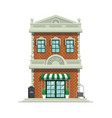 classic hotel building vector image vector image