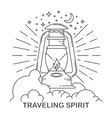 rustic camping lantern vector image vector image
