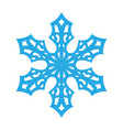 snowflake sign blue icon isolated vector image vector image