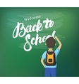 Welcome Back to School hand written lettering vector image