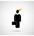people design icon man with briefcase vector image vector image